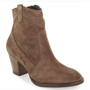 $400 Paul Green Jax Bootie Earth Suede Women's Size 7.5